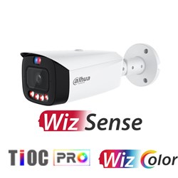 Dahua WizSense Series 6MP TiOC Pro 3.0 Active Deterrence Bullet Network Camera with 2.8mm Fixed Lens, WizColor Technology, IP67 - DH-IPC-HFW3649T1-AS-PV-PRO-ANZ