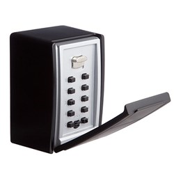 Abus KeyGarage KG747L Wall-Mounted Key and Card Safe with Push Button Combination in Black