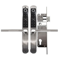 McGrath A210 Slimline Double Sided Digital Lock, Satin Chrome Finish with Euro Style 35mm Backset Mortice Lock