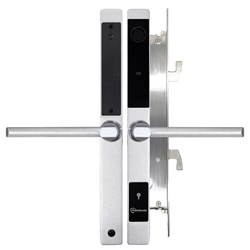 McGrath A231 Slimline Digital Lock, Lever Handle, Silver Finish with Euro Style 35mm Backset Hook Bolt Mortice Lock, Suits Sliding Doors