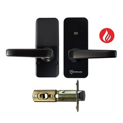 McGrath Windsor Digital Lock, 2 hour Fire Rating, Black Finish with 60/70mm Adjustable Latch