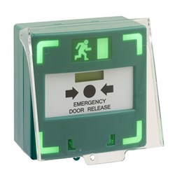 Neptune Resettable Call Point with LED Light and Buzzer, Green - NECPLBGN