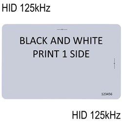 Neptune ISO Card HID 125kHz Black and White Print 1 Side with slot punch guides