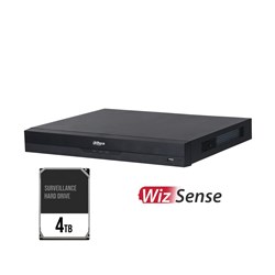 Dahua WizSense AI Series 8 Channel NVR with 8 PoE Ports, 2 HDD Bays, installed with 1 x 4TB HDD - DHI-NVR4208-8P-AI/ANZ-4T