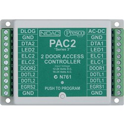 Nidac Presco Series PAC2 Two Door Access Controller with up to 800 Users - NPO-PAC2