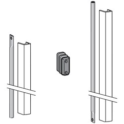 dormakaba Panic Exit Device PHA/ PHB Accessory Fire Rated Connecting Rod Set with Cover for Doors up to 3400mm Silver- PHX05 3501422051001