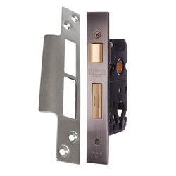 PROTECTOR 748 Series Euro Cylinder Mortice Sash Lock, 48mm Lock Pitch, 45mm Backset, Satin Stainless Steel w/Flat Strike - 735-2.5-FS-SSF