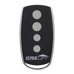 Superlift Garage Door Remote with 4 Buttons in Black and Chrome - SDO-5
