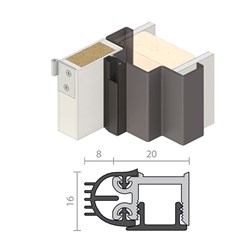 Raven RP10Si Double Door Set Perimeter Seal Frame Stop Black with Black Gaskets 3x2.1m - A10SIBKDS