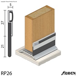 Raven RP26 1000mm Door Bottom Sweep Seal CA - A26C1000