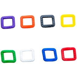 Silca Key Identifier plastic rings multi colours square shape PK200 AVK404062