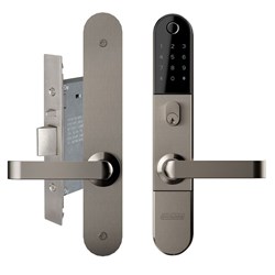 Schlage Omnia Smart Lock with 991 Mortice Lock Satin Nickel - SCEOM99SNP