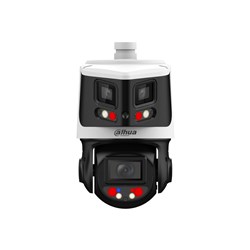 Dahua X-Spans Series Twin TiOC 4MP PTZ and 2x4MP Duo Panoramic Network Camera, 10x Optical Zoom with Starlight Technology, IP66 - DH-SDT3E410-8P-MB-A-PV1