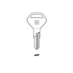 Silca EBX2 Key Blank for Eurobox Cylinders, Tool Boxes, Cabinets