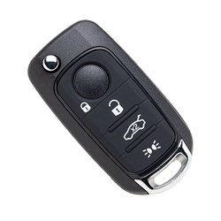 Silca Automotive Key and Remote for Fiat with 4 Buttons ID88 and SIP22 Flip Blade