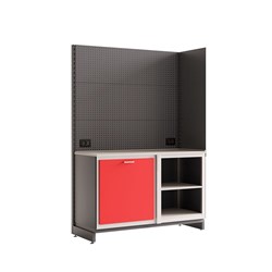 Silca Point Shop Display Unit Corner Cabinet with Backing Board , Door Left and 2 Shelves 128cm - ASP3014