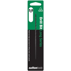 Sutton Long Series Drill Bit HSS, 3.0mm Diameter - D1100300
