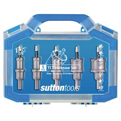 Sutton TCT Holesaw, 25mm Cutting Depth, 5 Piece Set - H1170005