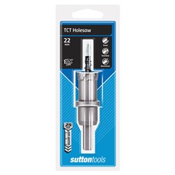 Sutton TCT Holesaw, 25mm Cutting Depth, 22mm Diameter - H1170220
