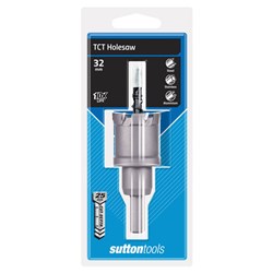 Sutton TCT Holesaw, 25mm Cutting Depth, 32mm Diameter - H1170320