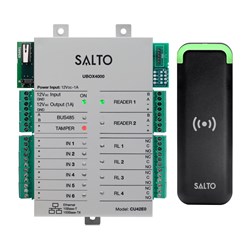 SALTO UBOX4000 Updater Kit with Black Mullion Wall Reader and Transparent Housing