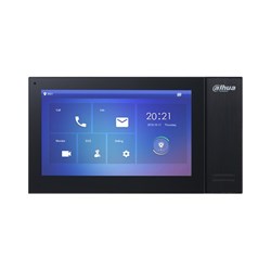 Dahua IP Indoor 7inch Residential/Apartment Intercom Touch Screen Monitor, Black - DHI-VTH2421FB-P