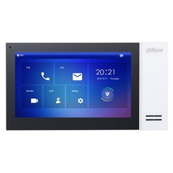 Dahua IP Indoor 7inch Residential/Apartment Intercom Touch Screen Monitor, White - DHI-VTH2421FW-P