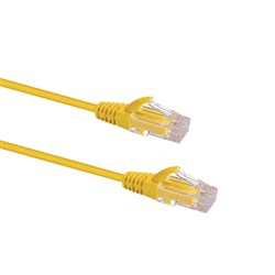 Datamaster CAT6 UTP Yellow Slim Patch Cable, 25cm - W2640SLIYEL