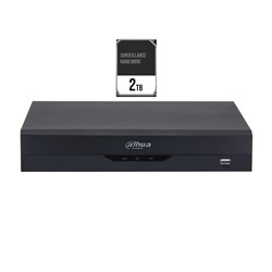 Dahua WizSense Series Penta-Brid 8 Channel XVR, 1 HDD Bay, installed with 2TB HDD - XVR5108HS-4KL-I3/2TB