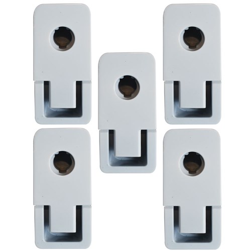 Lock Focus Compression Latch, White Finish in Pack of 5 - 914222/W