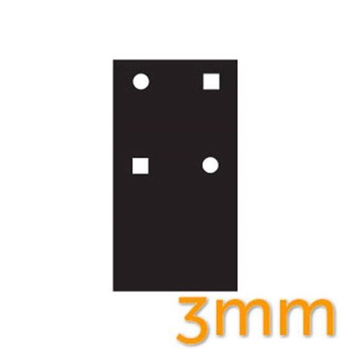 BDS Packer to suit 100mm Padbolt 3mm Black Acrylic - 09351312