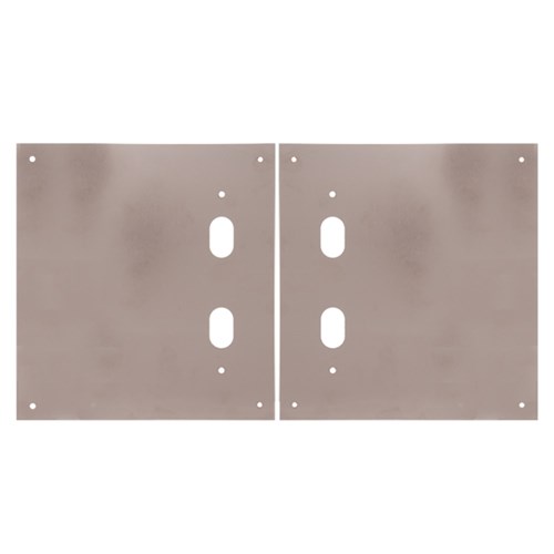 BDS MORTICE DRESS PLATE 200x230x1.5MM (2 HOLES) Pkt=2