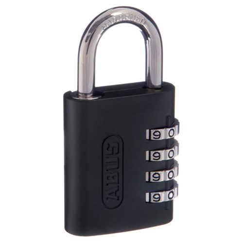 Abus 158 Series School Locker Combination Padlock with 45mm zinc body and 25mm steel shackle resettable key override AP050