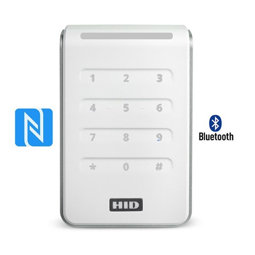 HID Signo 40K Series Keypad Reader White Standard Profile with Pigtail Connection - 40KNWS-00-000000