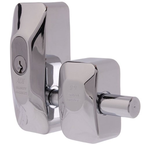 ADI 444 Double Blocklok, Rear Fixing in Chrome Plate, Keyed to Differ - 444DDCP