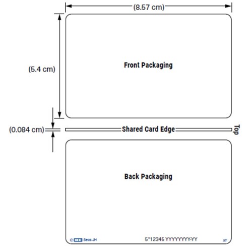 HID iCLASS Seos Contactless Smart Card 8K memory with Static 7 Byte UID - 5006VGGNN7