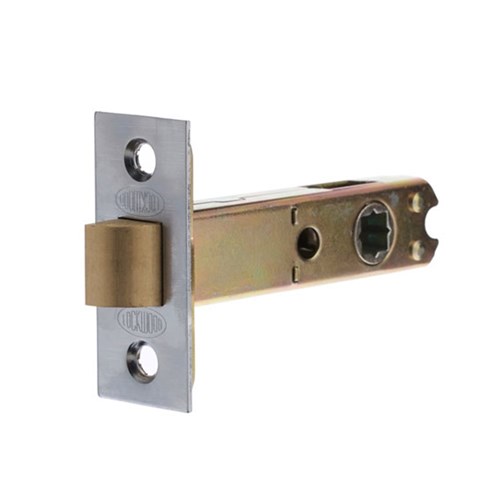 Lockwood Tubular Passage Latch 60mm Backset Square End Face Plate and T Strike Satin Chrome - 5260/1SFDSC (OLD A5250 SSS)