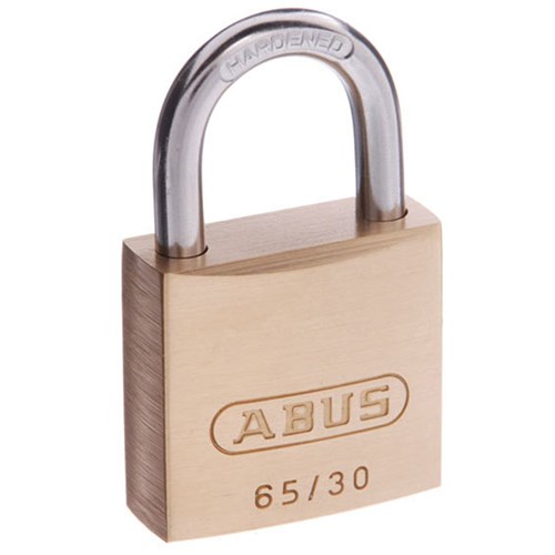 ABUS 65 Series Premium Padlock with 30mm Brass Body and 17mm Hardened Steel Shackle KA 301 - 65/30KA1