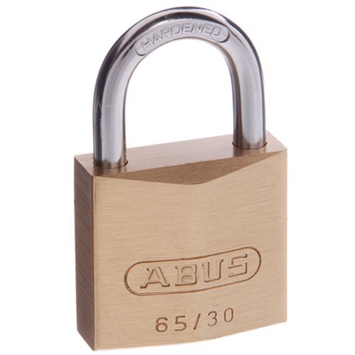 ABUS 65 Series Premium Padlock with 30mm Brass Body and 17mm Hardened Steel Shackle KA 6301 - 65/30KA11