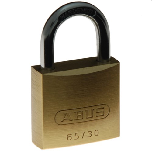 ABUS 65 Series Premium Padlock with 30mm Brass Body and 17mm Hardened Steel Shackle KA 303 - 65/30KA3