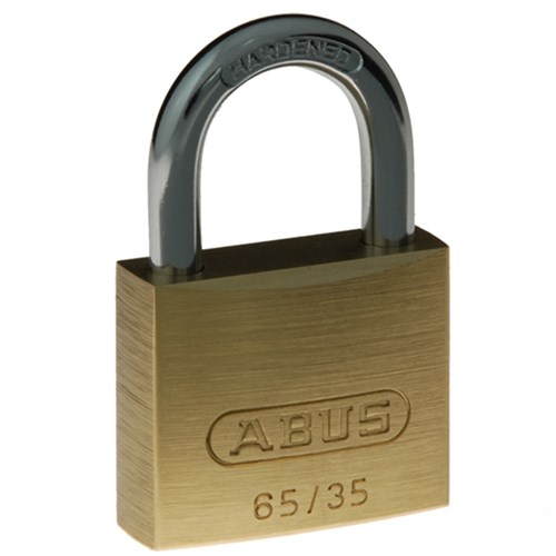 ABUS 65 Series Premium Padlock with 35mm Brass Body and 19mm Hardened Steel Shackle KA 6351 - 65/35KA11