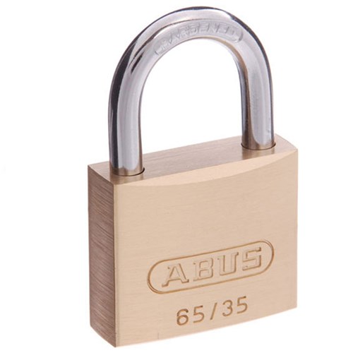 ABUS 65 Series Premium Padlock with 35mm Brass Body and 19mm Hardened Steel Shackle KA 355 - 65/35KA5