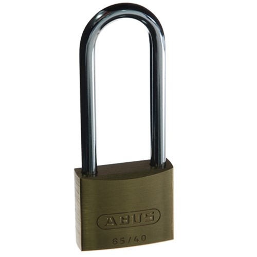 ABUS 65 Series Premium Padlock with 40mm Brass Body and 63mm Hardened Steel Shackle KA 405 - 65/40HB63KA5