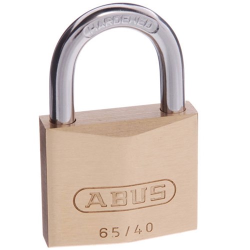 ABUS 65 Series Premium Padlock with 40mm Brass Body and 23mm Hardened Steel Shackle KA 6402 - 65/40KA12