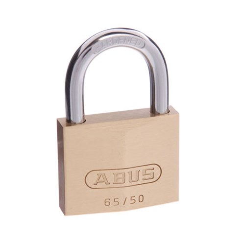 ABUS 65 Series Premium Padlock with 50mm Brass Body and 29.5mm Hardened Steel Shackle KA 6501 - 65/50KA11