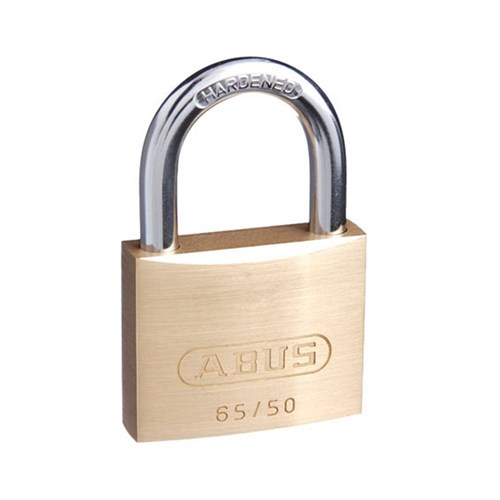 ABUS 65 Series Premium Padlock with 50mm Brass Body and 29.5mm Hardened Steel Shackle KA 6503 - 65/50KA13