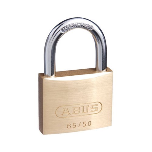 ABUS 65 Series Premium Padlock with 50mm Brass Body and 29.5mm Hardened Steel Shackle KA 6505 - 65/50KA15