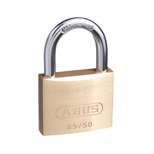 ABUS 65 Series Premium Padlock with 50mm Brass Body and 29.5mm Hardened Steel Shackle KA 504 - 65/50KA4