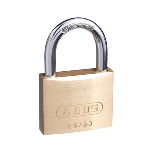 ABUS 65 Series Premium Padlock with 50mm Brass Body and 29.5mm Hardened Steel Shackle KA 508 - 65/50KA8