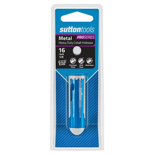 Sutton Bi-Metal Cobalt ULTRA Holesaw, 36mm Cutting Depth, 16mm Diameter - H1050160